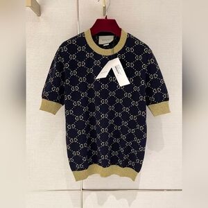 Gucci GG cotton lamé top